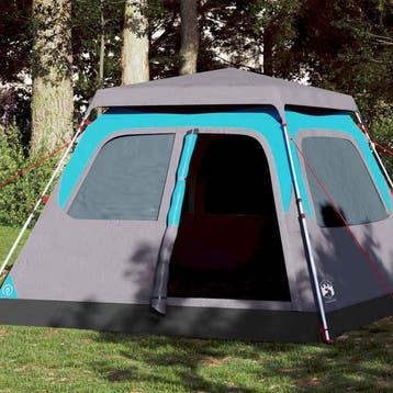 vidaXL Koepeltent 4-persoons snelontgrendeling blauw, Caravans en Kamperen, Tenten, Verzenden, Nieuw, Tot en met 2