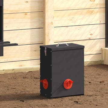 vidaXL Kip voerbak Zwart 32,5 x 20,5 x 43 cm 25 kg, Verzenden, Nieuw