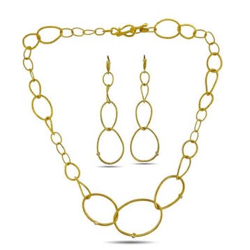 Judith Ripka - 2-delige sieradenset - 18 karaat Geel goud,, Sieraden, Tassen en Uiterlijk, Antieke sieraden