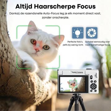 Vizual Digitale Camera 75MP - 4K 30FPS - incl. 32gb SD kaart, Ophalen of Verzenden, Zo goed als nieuw