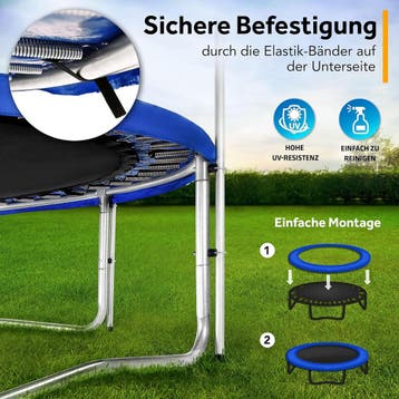 Trampoline rand - Beschermrand - 366 cm - Blauw - Kiduku, Verzenden, Zo goed als nieuw