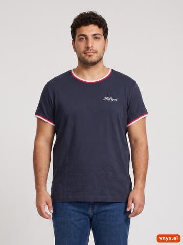 Tommy Hilfiger T-shirts Heren maat XL Marineblauw Vintage, Ophalen of Verzenden, Nieuw