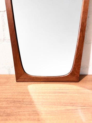 Wandspiegel - Teak - asymmetrisch