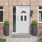 vidaXL Plantenbak 2 pcs Antraciet 30 x 30 x 75 cm Staal, Verzenden, Minder dan 60 cm, Nieuw, Metaal