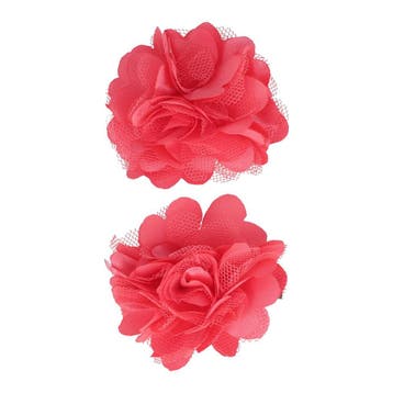 Haarspeld Duckklem 5cm – Haarbloem - Fuchsia Roze - Set van, Nieuw