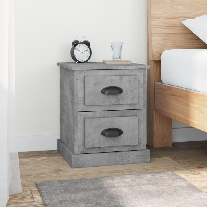 vidaXL Nachtkastjes 2 st 39x39x47,5 cm bewerkt hout, Huis en Inrichting, Slaapkamer | Nachtkastjes, Nieuw, Minder dan 45 cm, Hout