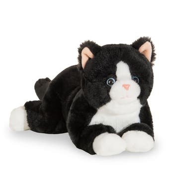 Knuffelkat zwart/wit - zachte pluche - premium kwaliteit, Verzenden, Nieuw