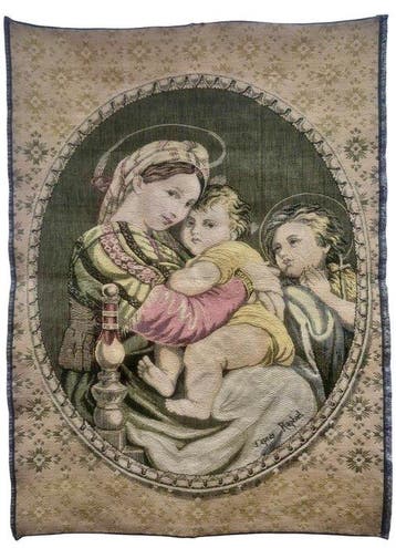 Belgian Jacquard Tapestry after Raphael – Madonna della