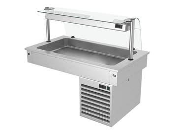 GGM Gastro | Drop-in koelbak - 1000mm - +2 tot +8°C - 3x GN, Verzenden, Nieuw in verpakking, Koelen en Vriezen