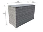 Kussenbox groot 167x70xH106 cm wit grijs, Ophalen of Verzenden, Nieuw