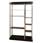 Belgo chrom - Vitrine - Chroom, Hout - Hollywood Regency, Nieuw