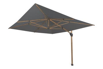 4-Seasons Hacienda zweefparasol 300 x 400 cm. Woodlook -, Verzenden, Nieuw, Zweefparasol, Kantelbaar