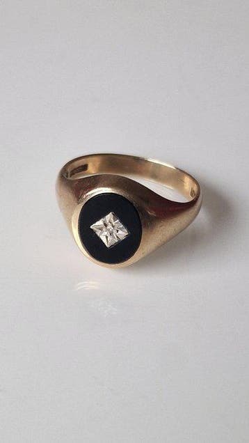 Ring - 9 kt. Geel goud - 0.15ct. tw. Diamant (Natuurlijk), Sieraden, Tassen en Uiterlijk, Ringen, Nieuw