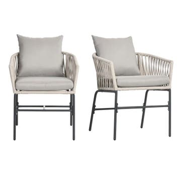 TRUUSK Boho Patio Stoel Set Van 2 - Comfortabele Zitschaal -, Tuin en Terras, Verzenden, Nieuw