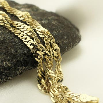 Midas gouden Singapore schakelketting., Ophalen of Verzenden, Gebruikt, Goud, Goud