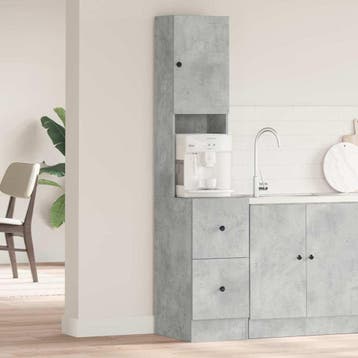 vidaXL Keukenkast Grijs 35 x 50 x 180 cm Bewerkt hout, Verzenden, Nieuw, Grijs
