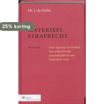 Materieel strafrecht - J. de Hullu 9789013062649, Verzenden, Gelezen, J. de Hullu
