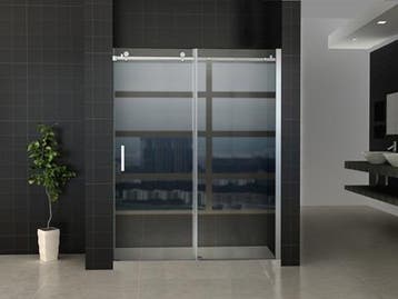 Schuifbare nisdeur 2-delig chroom 8mm NANO, Verzenden, Nieuw