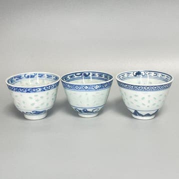 Theekopje (3) - Porselein - blauw-wit theekopje