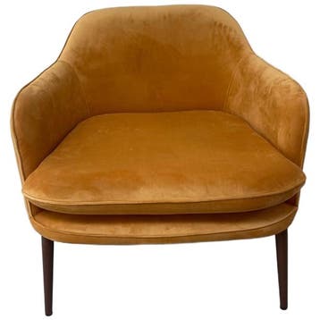 Polspotten Fauteuil Charmy Velvet Gold - Ongebruikt, Huis en Inrichting, Ophalen of Verzenden, Zo goed als nieuw, Hollywood Regency