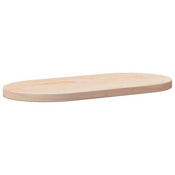 vidaXL Tafelblad 90x45x2,5 cm massief grenenhout ovaal, Verzenden, Nieuw