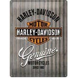 Harley-davidson reclamebord genuine motorcycles, Verzenden, Nieuw