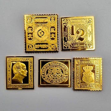 Korea, Pruisen, Thurn &Taxis, Roman States,, Gestempeld