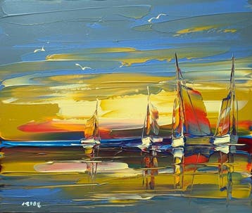Janusz Kik (1956) - Poésie Marine, Antiek en Kunst
