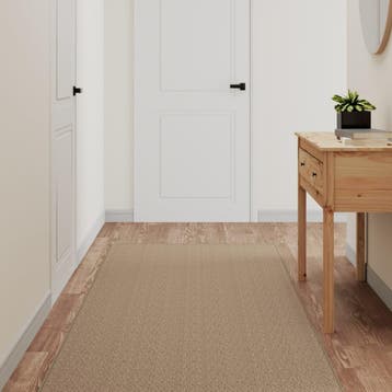 vidaXL Tapijtloper 80x300 cm sisal-look zandkleurig, Huis en Inrichting, Stoffering | Tapijten en Kleden, Verzenden, Nieuw, Bruin