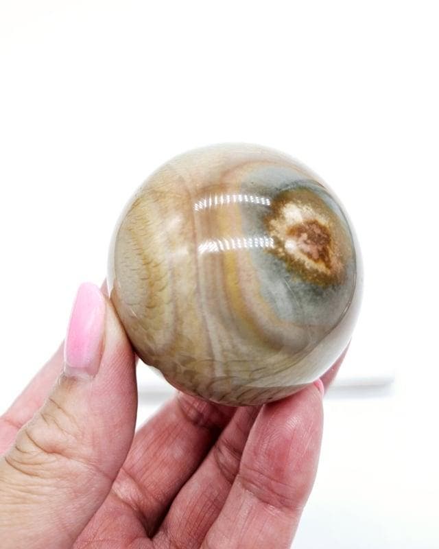 Polychroom Jaspis bol (zie filmpje), Verzamelen, Mineralen en Fossielen, Ophalen of Verzenden