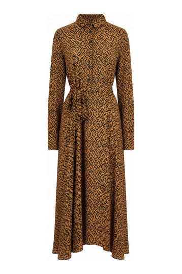 Aaiko Jurk in maat L Bruin, Kleding | Dames, Aaiko, Verzenden, Zo goed als nieuw, Bruin