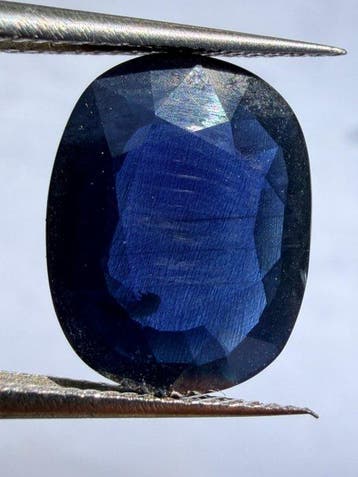 Blauw Saffier - 5.44 ct - Antwerp Laboratory for Gemstone, Nieuw