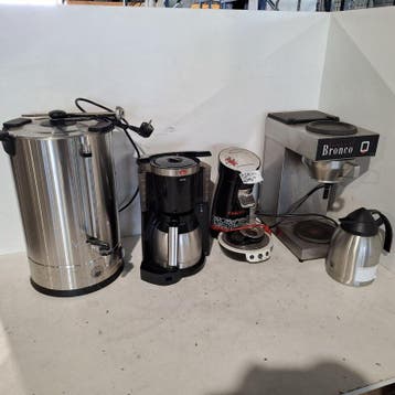 4x Diverse koffiemachines, O.a. Alex Meijer & Co, Nieuw