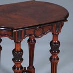 kordate Willem III bijzettafel in noten met zwart bijzonder, Antiek en Kunst, Ophalen of Verzenden