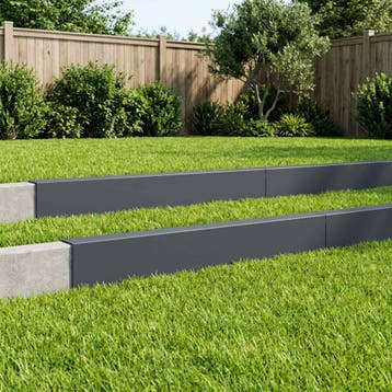 vidaXL Afdekprofiel voor tuinafboording 10 st 100 x 10 x 15, Verzenden, Nieuw