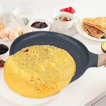 Crêpepan 24 cm Anti-aanbak met Spreidspatel Platte Pan, Verzenden, Nieuw