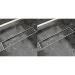 vidaXL Doucheafvoer 2 st rechthoekig 530x140 mm roestvrij, Verzenden, Nieuw