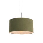 Hanglamp zwart met groene kap 50 cm - Combi 1, Huis en Inrichting, Lampen | Hanglampen, Verzenden, Nieuw, Stof, Modern