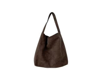 Veiling - Suede schoudertas - bruin, Nieuw