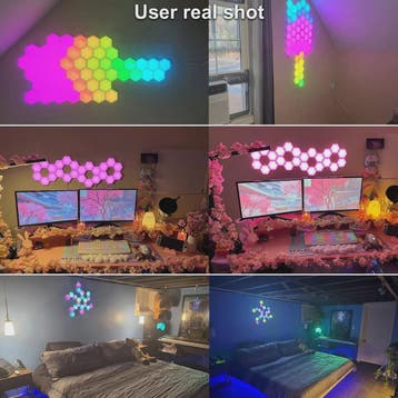 Slimme Hexagon LED Wandlampen met App & Muziek Sync - RGB Kl, Verzenden, Nieuw