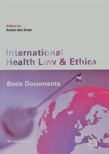 9789046609484 International Health Law and Ethics, Verzenden, Zo goed als nieuw, Andre den Exter