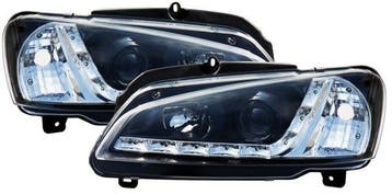 Koplampen Peugeot 106 96->> DRL Look Zwart, Auto-onderdelen, Ophalen of Verzenden, Nieuw