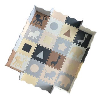 Eco Toys Beige Schuimrubber 16-Delige XL Vloermat, Verzenden, Nieuw