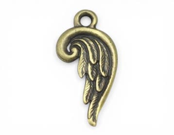 10 x Metalen bedeltje engelen vleugels 20 x 10 x 1 mm – g., Hobby en Vrije tijd, Kralen en Sieraden maken, Ophalen of Verzenden