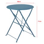 Bistroset Caprile metaal tuintafel met 2 tuinstoelen turquoi, Tuin en Terras, Tuinsets en Loungesets, Verzenden, Nieuw