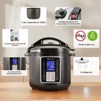 2dekans | Multicooker - 11-Delige Set - 6L - 12 Automatische, Witgoed en Apparatuur, Slowcookers, Ophalen of Verzenden, Zo goed als nieuw
