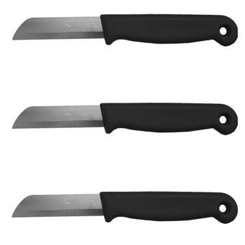 Solingen Scherpe RVS Schilmesjes met Beschermhoes – 16 cm., Ophalen of Verzenden, Nieuw, Rvs of Chroom