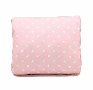 Katoenen arm voedingskussen roze met witte sterren, Verzenden, Nieuw, Kraamcadeau