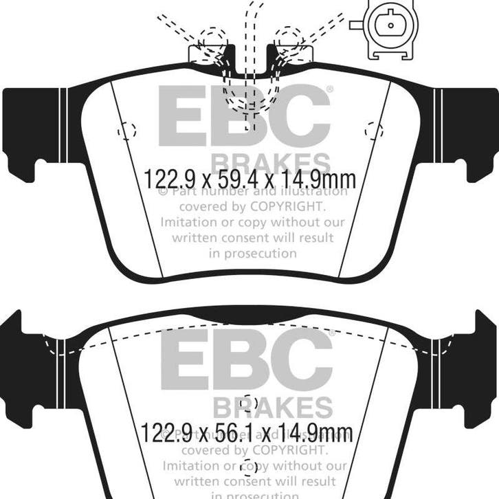 EBC 2017+ Alfa Romeo Giulia 2.0T Redstuff Rear Brake Pads, Auto-onderdelen, Remmen en Aandrijving, Ophalen of Verzenden