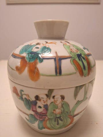 kom met deksel - Porselein - China - Republieke periode, Antiek en Kunst